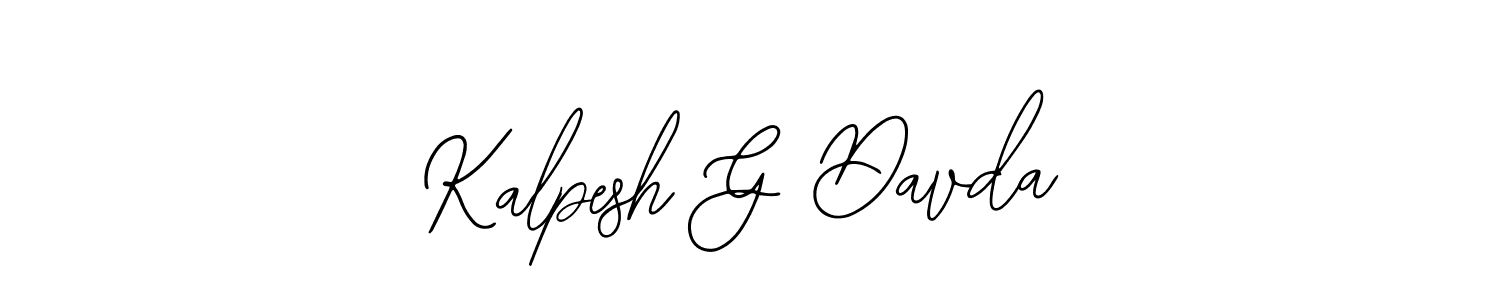 Also You can easily find your signature by using the search form. We will create Kalpesh G Davda name handwritten signature images for you free of cost using Bearetta-2O07w sign style. Kalpesh G Davda signature style 12 images and pictures png