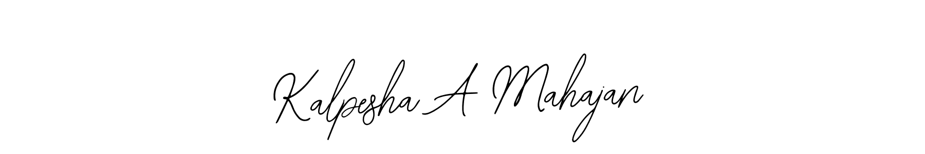 How to make Kalpesha A Mahajan name signature. Use Bearetta-2O07w style for creating short signs online. This is the latest handwritten sign. Kalpesha A Mahajan signature style 12 images and pictures png