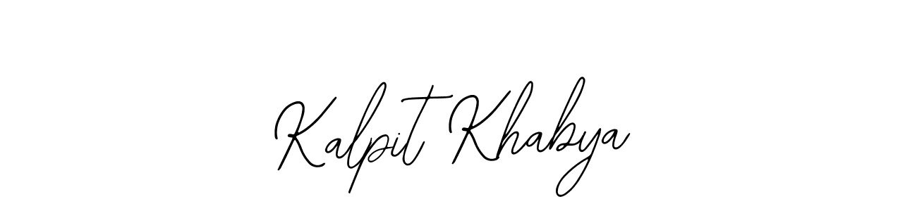 Similarly Bearetta-2O07w is the best handwritten signature design. Signature creator online .You can use it as an online autograph creator for name Kalpit Khabya. Kalpit Khabya signature style 12 images and pictures png