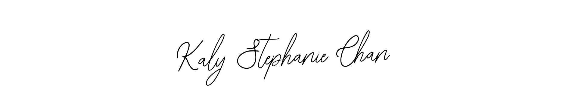 The best way (Bearetta-2O07w) to make a short signature is to pick only two or three words in your name. The name Kaly Stephanie Chan include a total of six letters. For converting this name. Kaly Stephanie Chan signature style 12 images and pictures png