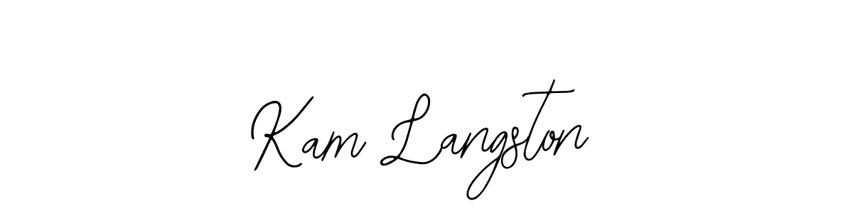 Kam Langston stylish signature style. Best Handwritten Sign (Bearetta-2O07w) for my name. Handwritten Signature Collection Ideas for my name Kam Langston. Kam Langston signature style 12 images and pictures png