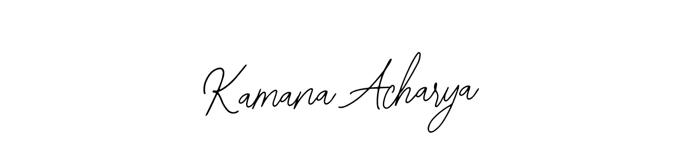 Bearetta-2O07w is a professional signature style that is perfect for those who want to add a touch of class to their signature. It is also a great choice for those who want to make their signature more unique. Get Kamana Acharya name to fancy signature for free. Kamana Acharya signature style 12 images and pictures png