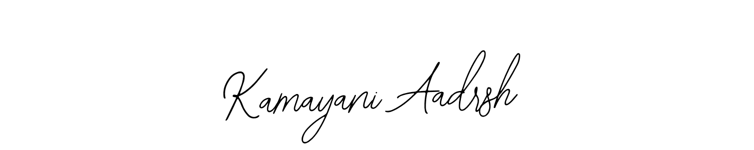 You should practise on your own different ways (Bearetta-2O07w) to write your name (Kamayani Aadrsh) in signature. don't let someone else do it for you. Kamayani Aadrsh signature style 12 images and pictures png