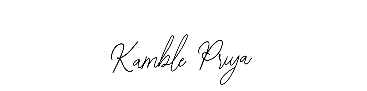 Bearetta-2O07w is a professional signature style that is perfect for those who want to add a touch of class to their signature. It is also a great choice for those who want to make their signature more unique. Get Kamble Priya name to fancy signature for free. Kamble Priya signature style 12 images and pictures png