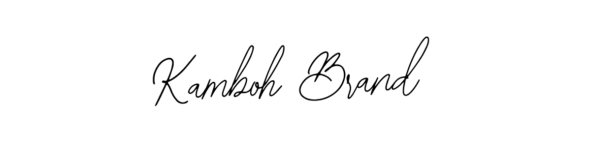 How to make Kamboh Brand name signature. Use Bearetta-2O07w style for creating short signs online. This is the latest handwritten sign. Kamboh Brand signature style 12 images and pictures png