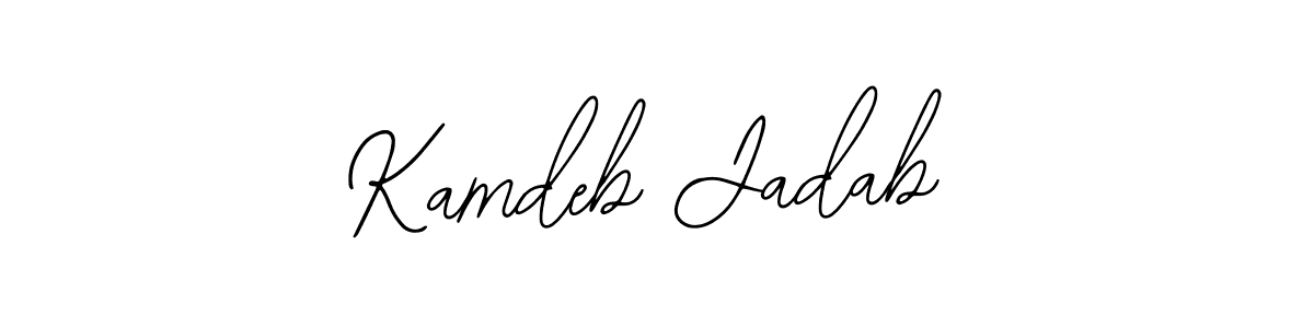 You should practise on your own different ways (Bearetta-2O07w) to write your name (Kamdeb Jadab) in signature. don't let someone else do it for you. Kamdeb Jadab signature style 12 images and pictures png