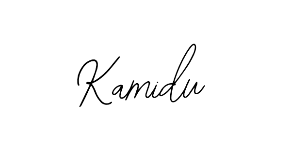 How to make Kamidu name signature. Use Bearetta-2O07w style for creating short signs online. This is the latest handwritten sign. Kamidu signature style 12 images and pictures png