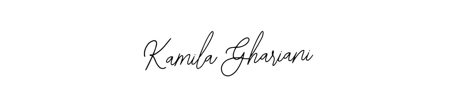 Use a signature maker to create a handwritten signature online. With this signature software, you can design (Bearetta-2O07w) your own signature for name Kamila Ghariani. Kamila Ghariani signature style 12 images and pictures png