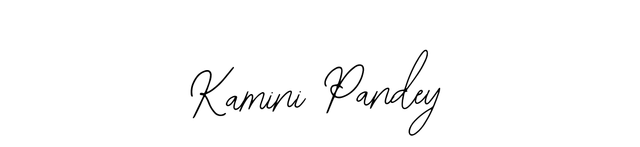 You should practise on your own different ways (Bearetta-2O07w) to write your name (Kamini Pandey) in signature. don't let someone else do it for you. Kamini Pandey signature style 12 images and pictures png