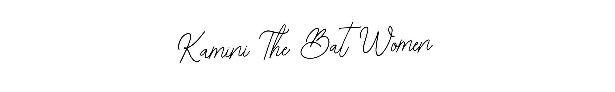 How to make Kamini The Bat Women name signature. Use Bearetta-2O07w style for creating short signs online. This is the latest handwritten sign. Kamini The Bat Women signature style 12 images and pictures png