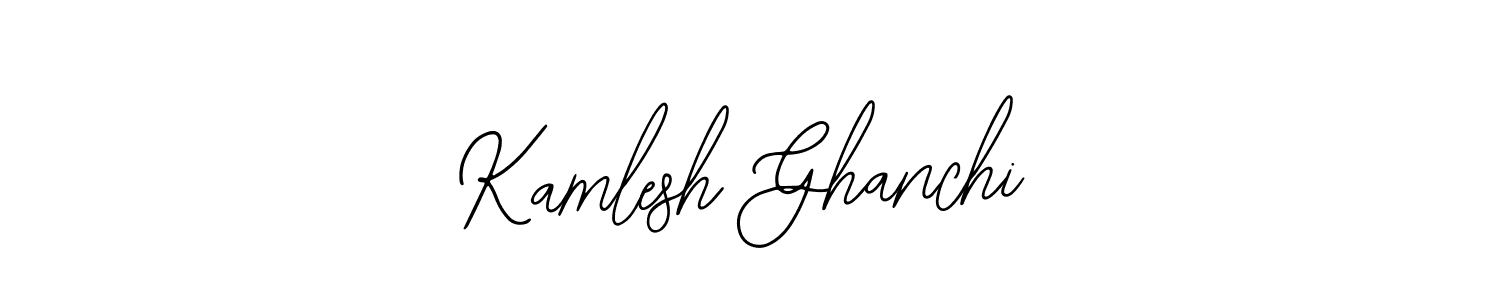 Similarly Bearetta-2O07w is the best handwritten signature design. Signature creator online .You can use it as an online autograph creator for name Kamlesh Ghanchi. Kamlesh Ghanchi signature style 12 images and pictures png
