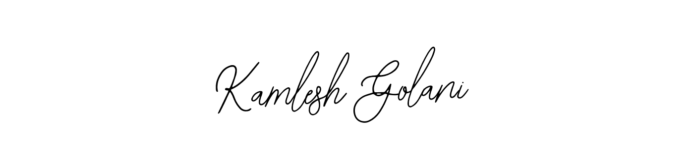 Also You can easily find your signature by using the search form. We will create Kamlesh Golani name handwritten signature images for you free of cost using Bearetta-2O07w sign style. Kamlesh Golani signature style 12 images and pictures png