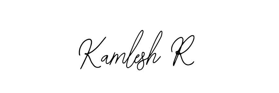 The best way (Bearetta-2O07w) to make a short signature is to pick only two or three words in your name. The name Kamlesh R include a total of six letters. For converting this name. Kamlesh R signature style 12 images and pictures png