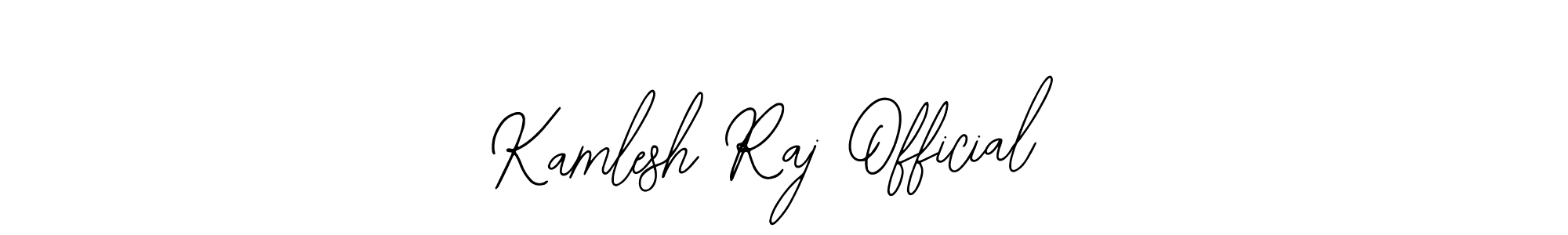 Design your own signature with our free online signature maker. With this signature software, you can create a handwritten (Bearetta-2O07w) signature for name Kamlesh Raj Official. Kamlesh Raj Official signature style 12 images and pictures png