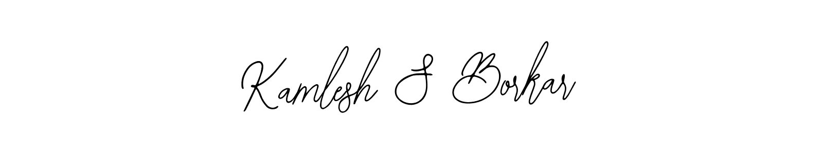 You should practise on your own different ways (Bearetta-2O07w) to write your name (Kamlesh S Borkar) in signature. don't let someone else do it for you. Kamlesh S Borkar signature style 12 images and pictures png