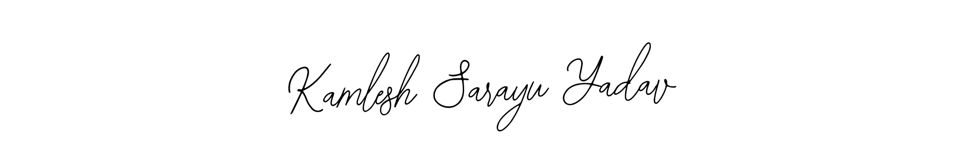 You should practise on your own different ways (Bearetta-2O07w) to write your name (Kamlesh Sarayu Yadav) in signature. don't let someone else do it for you. Kamlesh Sarayu Yadav signature style 12 images and pictures png