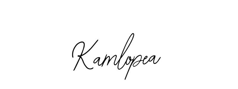 How to make Kamlopea name signature. Use Bearetta-2O07w style for creating short signs online. This is the latest handwritten sign. Kamlopea signature style 12 images and pictures png