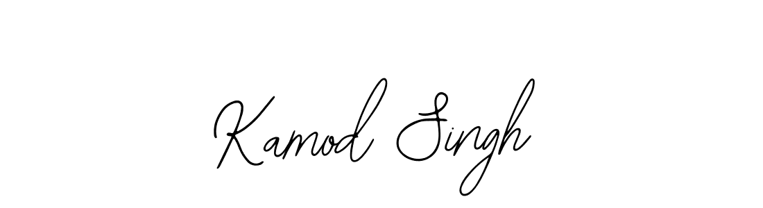 How to make Kamod Singh name signature. Use Bearetta-2O07w style for creating short signs online. This is the latest handwritten sign. Kamod Singh signature style 12 images and pictures png