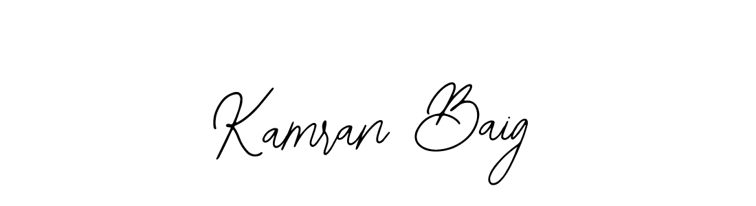 How to make Kamran Baig name signature. Use Bearetta-2O07w style for creating short signs online. This is the latest handwritten sign. Kamran Baig signature style 12 images and pictures png