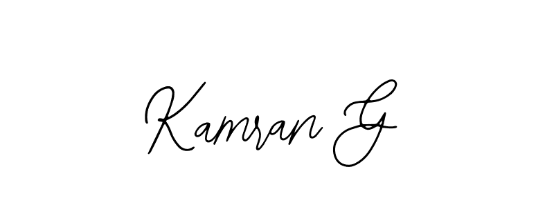 How to make Kamran G name signature. Use Bearetta-2O07w style for creating short signs online. This is the latest handwritten sign. Kamran G signature style 12 images and pictures png