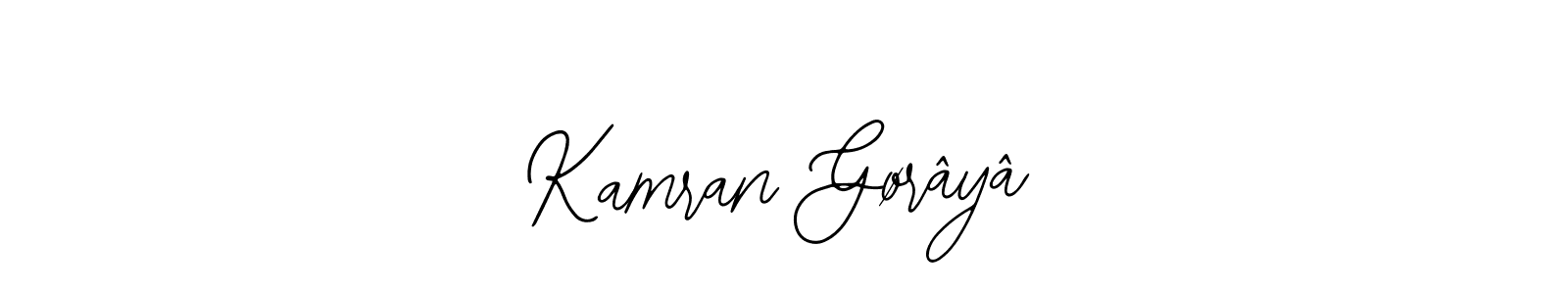 Create a beautiful signature design for name Kamran Gørâyâ. With this signature (Bearetta-2O07w) fonts, you can make a handwritten signature for free. Kamran Gørâyâ signature style 12 images and pictures png