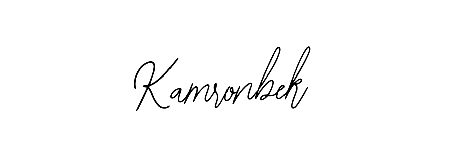 Use a signature maker to create a handwritten signature online. With this signature software, you can design (Bearetta-2O07w) your own signature for name Kamronbek. Kamronbek signature style 12 images and pictures png