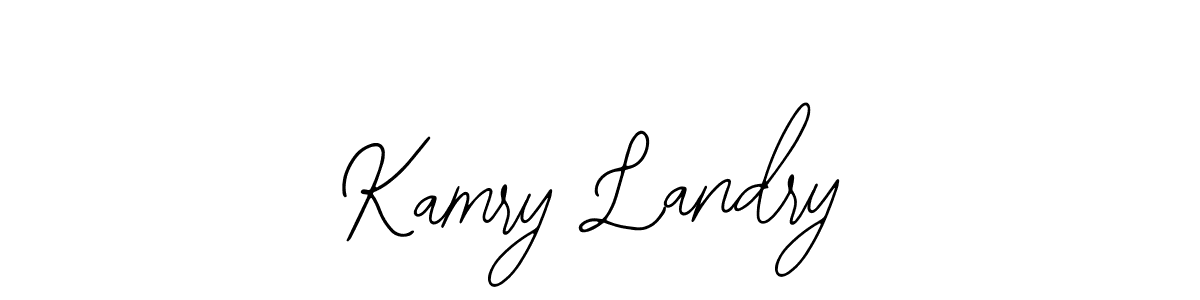 You should practise on your own different ways (Bearetta-2O07w) to write your name (Kamry Landry) in signature. don't let someone else do it for you. Kamry Landry signature style 12 images and pictures png