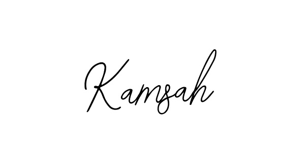 Make a beautiful signature design for name Kamsah. With this signature (Bearetta-2O07w) style, you can create a handwritten signature for free. Kamsah signature style 12 images and pictures png