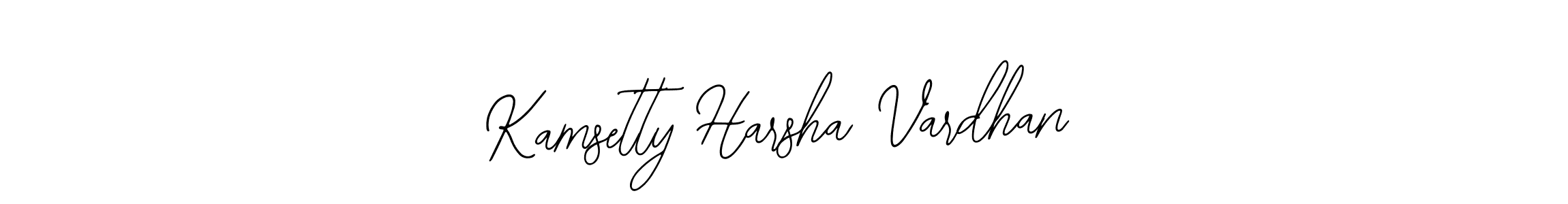 The best way (Bearetta-2O07w) to make a short signature is to pick only two or three words in your name. The name Kamsetty Harsha Vardhan include a total of six letters. For converting this name. Kamsetty Harsha Vardhan signature style 12 images and pictures png