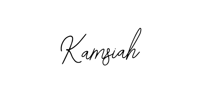 if you are searching for the best signature style for your name Kamsiah. so please give up your signature search. here we have designed multiple signature styles  using Bearetta-2O07w. Kamsiah signature style 12 images and pictures png