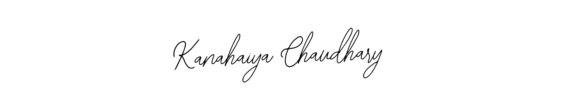 How to make Kanahaiya Chaudhary name signature. Use Bearetta-2O07w style for creating short signs online. This is the latest handwritten sign. Kanahaiya Chaudhary signature style 12 images and pictures png