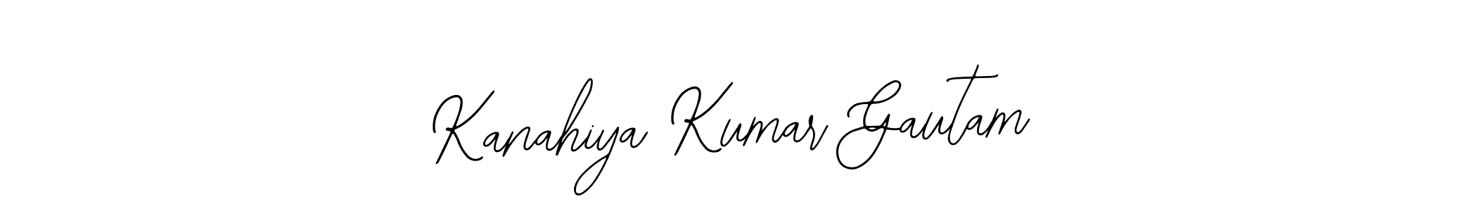 Use a signature maker to create a handwritten signature online. With this signature software, you can design (Bearetta-2O07w) your own signature for name Kanahiya Kumar Gautam. Kanahiya Kumar Gautam signature style 12 images and pictures png