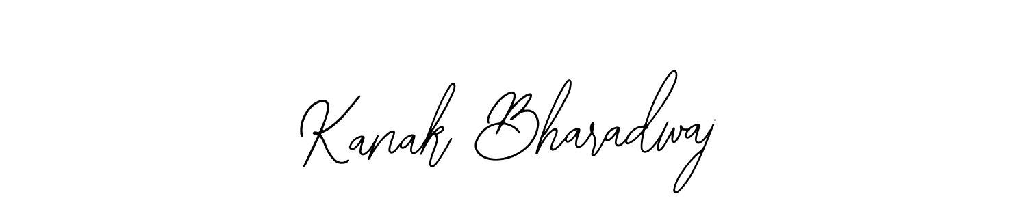 You should practise on your own different ways (Bearetta-2O07w) to write your name (Kanak Bharadwaj) in signature. don't let someone else do it for you. Kanak Bharadwaj signature style 12 images and pictures png