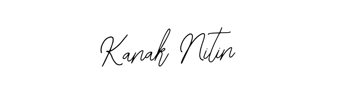 You should practise on your own different ways (Bearetta-2O07w) to write your name (Kanak Nitin) in signature. don't let someone else do it for you. Kanak Nitin signature style 12 images and pictures png