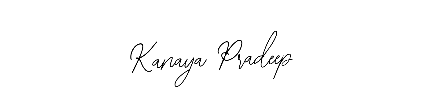 Use a signature maker to create a handwritten signature online. With this signature software, you can design (Bearetta-2O07w) your own signature for name Kanaya Pradeep. Kanaya Pradeep signature style 12 images and pictures png