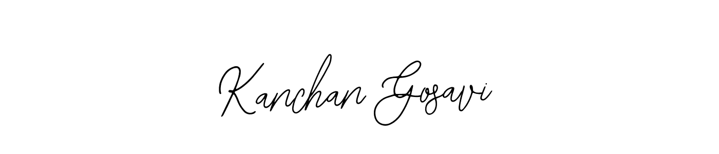 How to make Kanchan Gosavi name signature. Use Bearetta-2O07w style for creating short signs online. This is the latest handwritten sign. Kanchan Gosavi signature style 12 images and pictures png