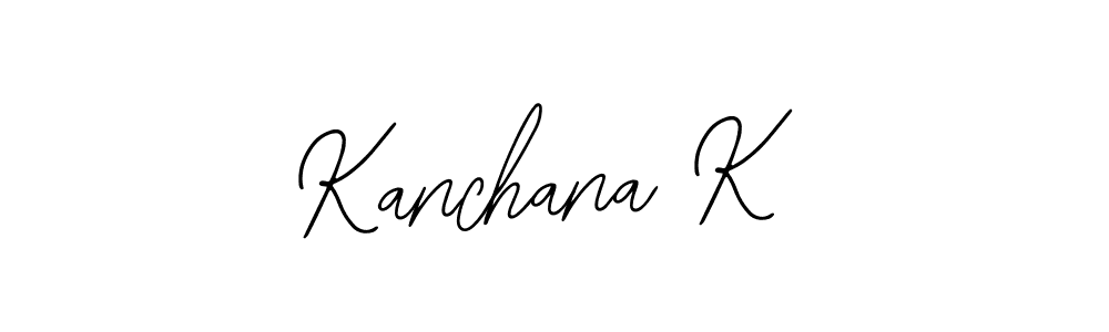 Use a signature maker to create a handwritten signature online. With this signature software, you can design (Bearetta-2O07w) your own signature for name Kanchana K. Kanchana K signature style 12 images and pictures png