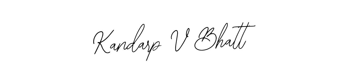 The best way (Bearetta-2O07w) to make a short signature is to pick only two or three words in your name. The name Kandarp V Bhatt include a total of six letters. For converting this name. Kandarp V Bhatt signature style 12 images and pictures png