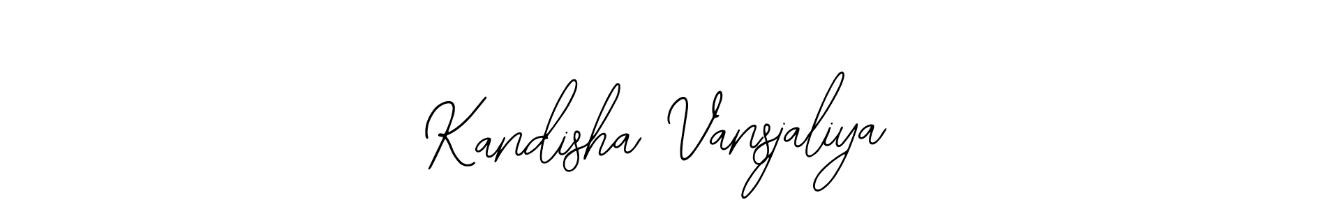 How to make Kandisha Vansjaliya name signature. Use Bearetta-2O07w style for creating short signs online. This is the latest handwritten sign. Kandisha Vansjaliya signature style 12 images and pictures png