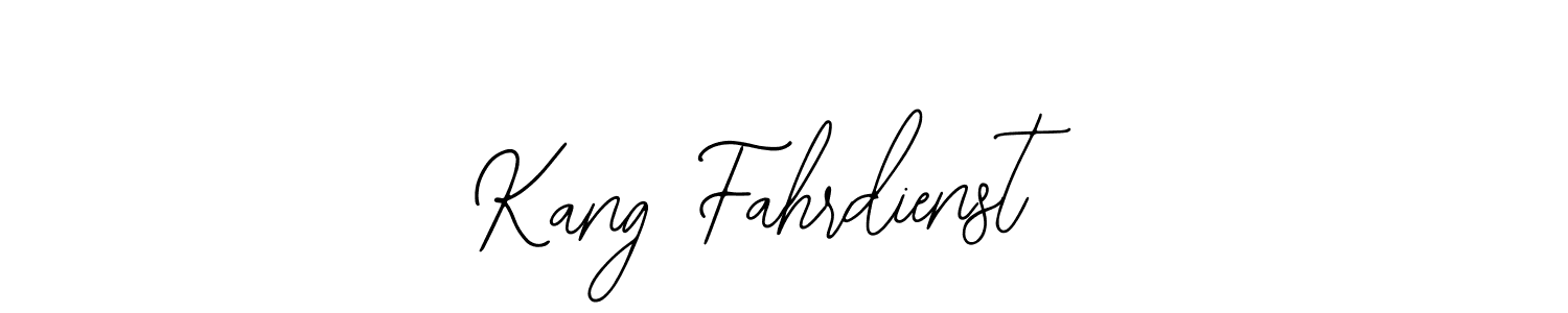 Create a beautiful signature design for name Kang Fahrdienst. With this signature (Bearetta-2O07w) fonts, you can make a handwritten signature for free. Kang Fahrdienst signature style 12 images and pictures png