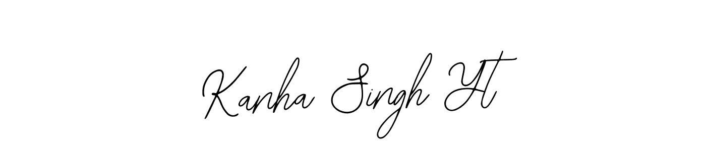 You should practise on your own different ways (Bearetta-2O07w) to write your name (Kanha Singh Yt) in signature. don't let someone else do it for you. Kanha Singh Yt signature style 12 images and pictures png