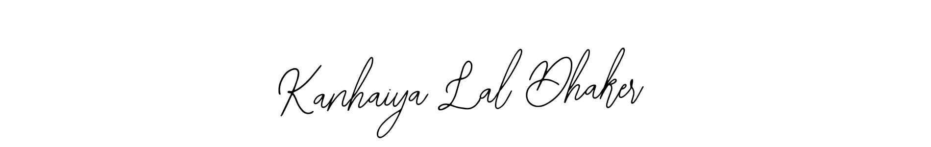 You should practise on your own different ways (Bearetta-2O07w) to write your name (Kanhaiya Lal Dhaker) in signature. don't let someone else do it for you. Kanhaiya Lal Dhaker signature style 12 images and pictures png