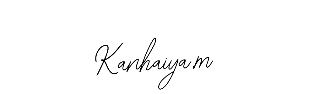 You should practise on your own different ways (Bearetta-2O07w) to write your name (Kanhaiya.m) in signature. don't let someone else do it for you. Kanhaiya.m signature style 12 images and pictures png