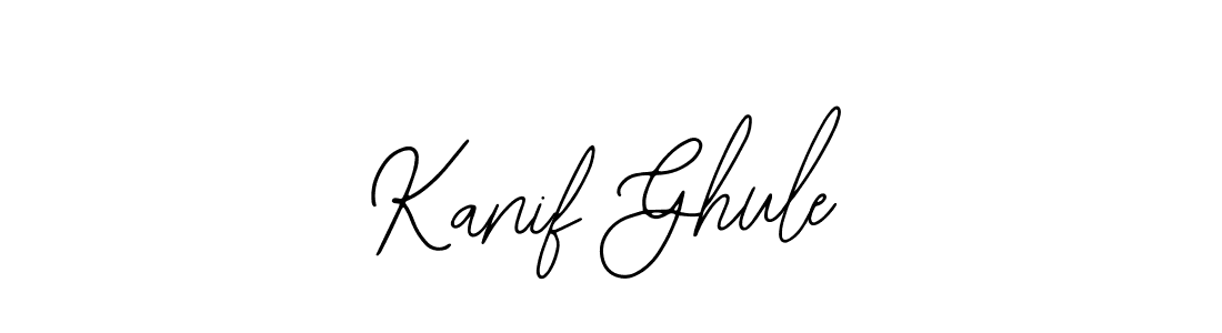 Use a signature maker to create a handwritten signature online. With this signature software, you can design (Bearetta-2O07w) your own signature for name Kanif Ghule. Kanif Ghule signature style 12 images and pictures png