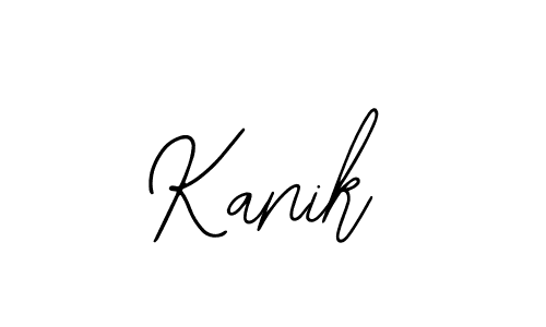 Use a signature maker to create a handwritten signature online. With this signature software, you can design (Bearetta-2O07w) your own signature for name Kanik. Kanik signature style 12 images and pictures png