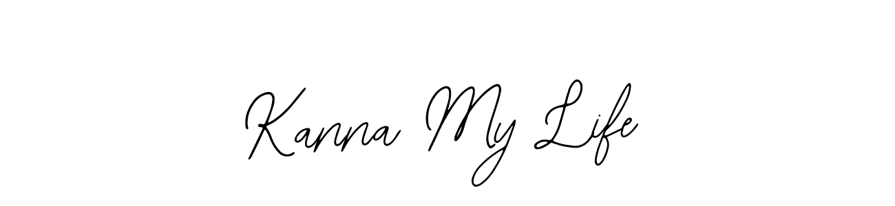 How to make Kanna My Life name signature. Use Bearetta-2O07w style for creating short signs online. This is the latest handwritten sign. Kanna My Life signature style 12 images and pictures png