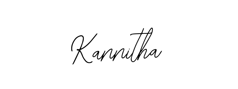 How to make Kannitha name signature. Use Bearetta-2O07w style for creating short signs online. This is the latest handwritten sign. Kannitha signature style 12 images and pictures png