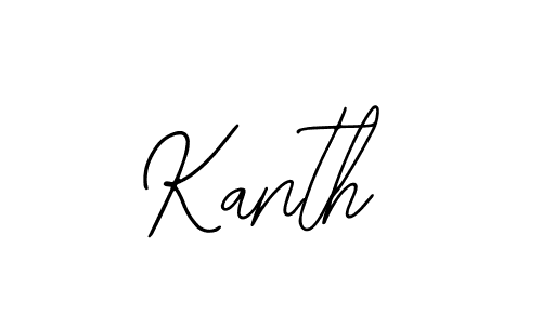 Design your own signature with our free online signature maker. With this signature software, you can create a handwritten (Bearetta-2O07w) signature for name Kanth. Kanth signature style 12 images and pictures png