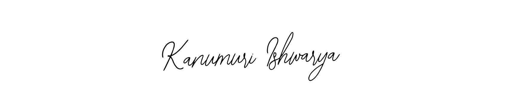 Use a signature maker to create a handwritten signature online. With this signature software, you can design (Bearetta-2O07w) your own signature for name Kanumuri Ishwarya. Kanumuri Ishwarya signature style 12 images and pictures png
