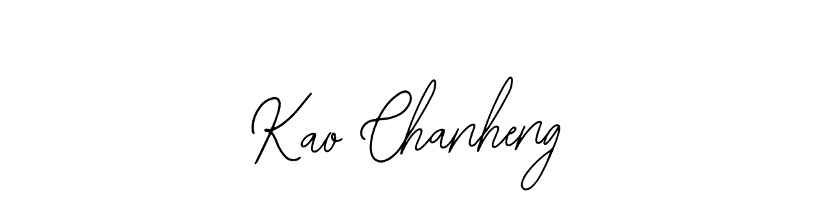 How to make Kao Chanheng name signature. Use Bearetta-2O07w style for creating short signs online. This is the latest handwritten sign. Kao Chanheng signature style 12 images and pictures png